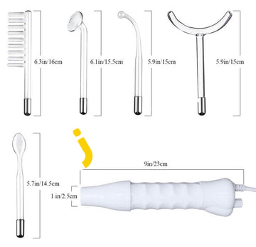 Fazjeune High Frequency Facial Machine 5-In-1 Portable Handheld Skin Care / Tightening Acne Spot